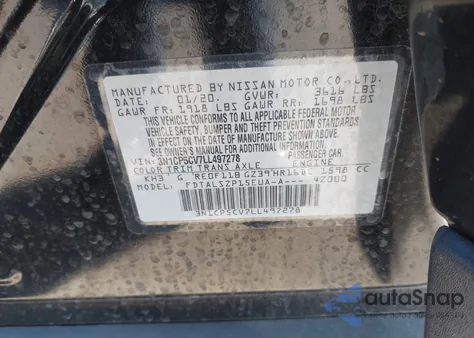 2020 Nissan Kicks Sv Xtronic Cvt from USA, damaged, VIN 3N1CP5CV7LL497278